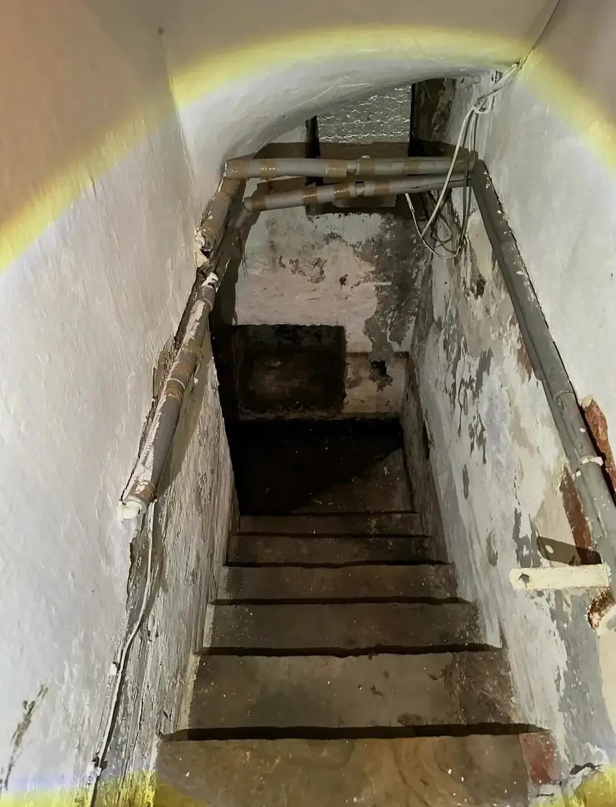 Damp and Timber Survey in Old Whittington, Chesterfield - Cellar Stairs